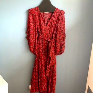 Ulla Johnson red floral dress